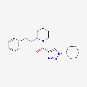 molecular formula C22H30N4O B6119465 1-[(1-cyclohexyl-1H-1,2,3-triazol-4-yl)carbonyl]-2-(2-phenylethyl)piperidine 