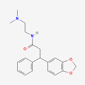 molecular formula C20H24N2O3 B6119472 3-(1,3-benzodioxol-5-yl)-N-[2-(dimethylamino)ethyl]-3-phenylpropanamide 
