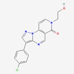 molecular formula C17H13ClN4O2 B6119478 3-(4-chlorophenyl)-7-(2-hydroxyethyl)pyrazolo[1,5-a]pyrido[3,4-e]pyrimidin-6(7H)-one 