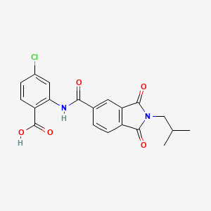 molecular formula C20H17ClN2O5 B6119492 4-chloro-2-{[(2-isobutyl-1,3-dioxo-2,3-dihydro-1H-isoindol-5-yl)carbonyl]amino}benzoic acid 