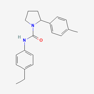 molecular formula C20H24N2O B6119516 N-(4-ethylphenyl)-2-(4-methylphenyl)-1-pyrrolidinecarboxamide 