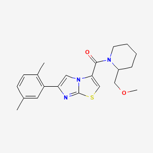 molecular formula C21H25N3O2S B6119529 6-(2,5-dimethylphenyl)-3-{[2-(methoxymethyl)-1-piperidinyl]carbonyl}imidazo[2,1-b][1,3]thiazole 