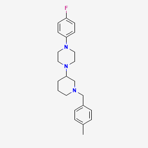 molecular formula C23H30FN3 B6119537 1-(4-fluorophenyl)-4-[1-(4-methylbenzyl)-3-piperidinyl]piperazine 