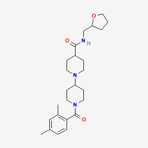 molecular formula C25H37N3O3 B6119538 1'-(2,4-dimethylbenzoyl)-N-(tetrahydro-2-furanylmethyl)-1,4'-bipiperidine-4-carboxamide 