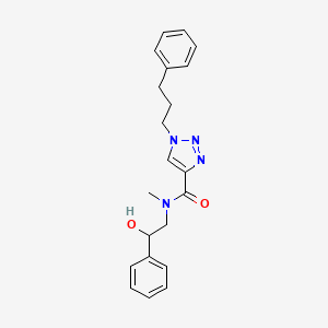 molecular formula C21H24N4O2 B6119548 N-(2-hydroxy-2-phenylethyl)-N-methyl-1-(3-phenylpropyl)-1H-1,2,3-triazole-4-carboxamide 