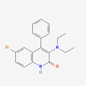 molecular formula C19H19BrN2O B6119551 6-bromo-3-(diethylamino)-4-phenyl-2(1H)-quinolinone 