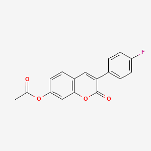 molecular formula C17H11FO4 B6119566 3-(4-fluorophenyl)-2-oxo-2H-chromen-7-yl acetate CAS No. 549501-16-8
