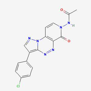 molecular formula C16H11ClN6O2 B6119588 N-[3-(4-chlorophenyl)-6-oxopyrazolo[5,1-c]pyrido[4,3-e][1,2,4]triazin-7(6H)-yl]acetamide 