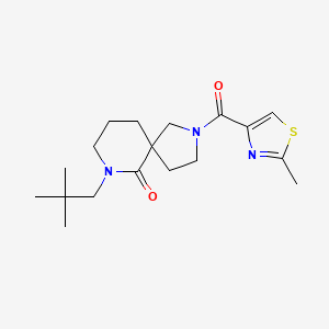 molecular formula C18H27N3O2S B6119601 7-(2,2-dimethylpropyl)-2-[(2-methyl-1,3-thiazol-4-yl)carbonyl]-2,7-diazaspiro[4.5]decan-6-one 