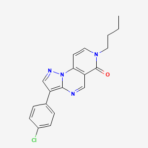 molecular formula C19H17ClN4O B6119605 7-butyl-3-(4-chlorophenyl)pyrazolo[1,5-a]pyrido[3,4-e]pyrimidin-6(7H)-one 