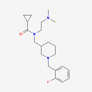 molecular formula C21H32FN3O B6119659 N-[2-(dimethylamino)ethyl]-N-{[1-(2-fluorobenzyl)-3-piperidinyl]methyl}cyclopropanecarboxamide 