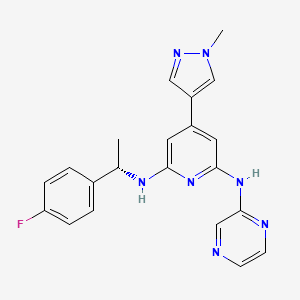 molecular formula C21H20FN7 B611966 伊尔吉替尼 CAS No. 1239358-86-1