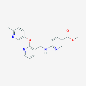 molecular formula C19H18N4O3 B6119699 methyl 6-[({2-[(6-methyl-3-pyridinyl)oxy]-3-pyridinyl}methyl)amino]nicotinate 