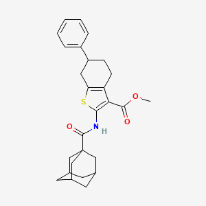 methyl 2-[(1-adamantylcarbonyl)amino]-6-phenyl-4,5,6,7-tetrahydro-1-benzothiophene-3-carboxylate
