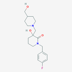 molecular formula C19H27FN2O3 B6119728 1-(4-fluorobenzyl)-3-hydroxy-3-{[4-(hydroxymethyl)-1-piperidinyl]methyl}-2-piperidinone 