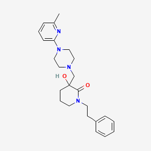 molecular formula C24H32N4O2 B6119736 3-hydroxy-3-{[4-(6-methyl-2-pyridinyl)-1-piperazinyl]methyl}-1-(2-phenylethyl)-2-piperidinone 
