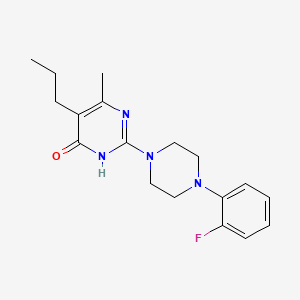 molecular formula C18H23FN4O B6119752 2-[4-(2-fluorophenyl)-1-piperazinyl]-6-methyl-5-propyl-4(3H)-pyrimidinone 