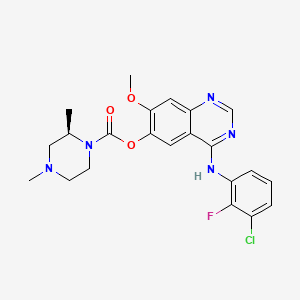 B611976 (R)-4-((3-chloro-2-fluorophenyl)amino)-7-methoxyquinazolin-6-yl 2,4-dimethylpiperazine-1-carboxylate CAS No. 1626387-80-1