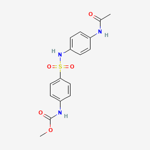 molecular formula C16H17N3O5S B6119775 methyl [4-({[4-(acetylamino)phenyl]amino}sulfonyl)phenyl]carbamate 