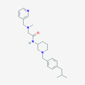 molecular formula C25H36N4O B6119786 N~1~-[1-(4-isobutylbenzyl)-3-piperidinyl]-N~2~-methyl-N~2~-(3-pyridinylmethyl)glycinamide 