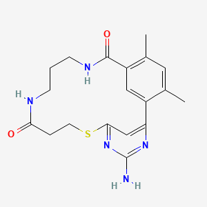 B611980 4-Amino-18,20-Dimethyl-7-Thia-3,5,11,15-Tetraazatricyclo[15.3.1.1(2,6)]docosa-1(20),2,4,6(22),17(21),18-Hexaene-10,16-Dione CAS No. 1052645-73-4