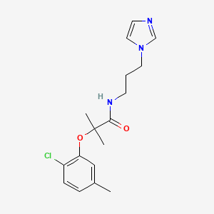 molecular formula C17H22ClN3O2 B6119816 2-(2-chloro-5-methylphenoxy)-N-[3-(1H-imidazol-1-yl)propyl]-2-methylpropanamide 