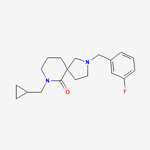 molecular formula C19H25FN2O B6119824 7-(cyclopropylmethyl)-2-(3-fluorobenzyl)-2,7-diazaspiro[4.5]decan-6-one 