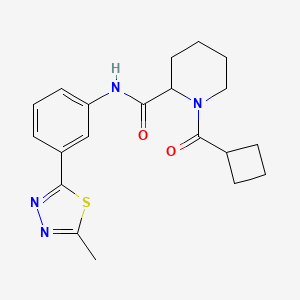 molecular formula C20H24N4O2S B6119825 1-(cyclobutylcarbonyl)-N-[3-(5-methyl-1,3,4-thiadiazol-2-yl)phenyl]-2-piperidinecarboxamide 