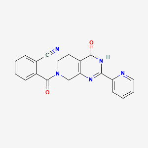 molecular formula C20H15N5O2 B6119845 2-[(4-oxo-2-pyridin-2-yl-4,5,6,8-tetrahydropyrido[3,4-d]pyrimidin-7(3H)-yl)carbonyl]benzonitrile 