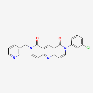 molecular formula C23H15ClN4O2 B6119851 2-(3-chlorophenyl)-8-(3-pyridinylmethyl)pyrido[4,3-b]-1,6-naphthyridine-1,9(2H,8H)-dione 