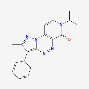 molecular formula C18H17N5O B6119870 7-isopropyl-2-methyl-3-phenylpyrazolo[5,1-c]pyrido[4,3-e][1,2,4]triazin-6(7H)-one 