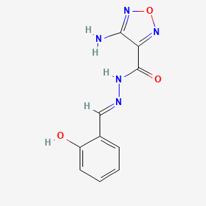 molecular formula C10H9N5O3 B6119891 4-amino-N'-(2-hydroxybenzylidene)-1,2,5-oxadiazole-3-carbohydrazide 