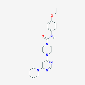 molecular formula C22H30N6O2 B6119904 N-(4-ethoxyphenyl)-4-[6-(1-piperidinyl)-4-pyrimidinyl]-1-piperazinecarboxamide 