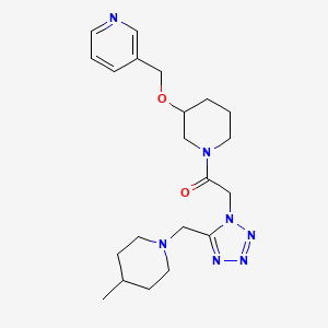 3-({[1-({5-[(4-methyl-1-piperidinyl)methyl]-1H-tetrazol-1-yl}acetyl)-3-piperidinyl]oxy}methyl)pyridine