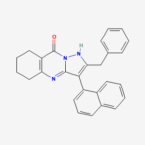 molecular formula C27H23N3O B6119926 2-benzyl-3-(1-naphthyl)-5,6,7,8-tetrahydropyrazolo[5,1-b]quinazolin-9(4H)-one 