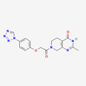 molecular formula C17H17N7O3 B6119927 2-methyl-7-{[4-(1H-tetrazol-1-yl)phenoxy]acetyl}-5,6,7,8-tetrahydropyrido[3,4-d]pyrimidin-4(3H)-one 