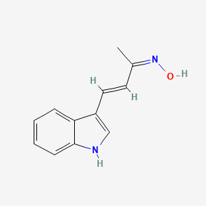 molecular formula C12H12N2O B6119929 4-(1H-indol-3-yl)-3-buten-2-one oxime 