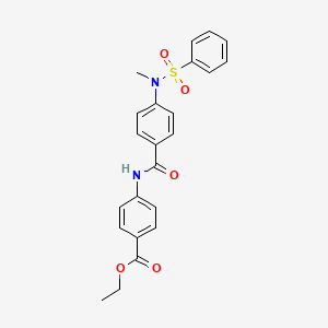 molecular formula C23H22N2O5S B6119946 ethyl 4-({4-[methyl(phenylsulfonyl)amino]benzoyl}amino)benzoate 