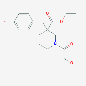 molecular formula C18H24FNO4 B6119976 ethyl 3-(4-fluorobenzyl)-1-(methoxyacetyl)-3-piperidinecarboxylate 