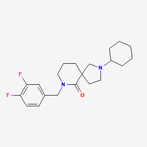 molecular formula C21H28F2N2O B6120000 2-cyclohexyl-7-(3,4-difluorobenzyl)-2,7-diazaspiro[4.5]decan-6-one 
