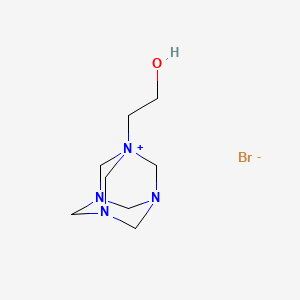 molecular formula C8H17BrN4O B612003 2-(3,5,7-三氮-1-氮杂三环[3.3.1.13,7]癸-1-基)乙醇；溴化物 CAS No. 1086639-59-9