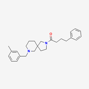molecular formula C26H34N2O B6120069 7-(3-methylbenzyl)-2-(4-phenylbutanoyl)-2,7-diazaspiro[4.5]decane 