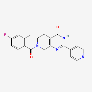 molecular formula C20H17FN4O2 B6120075 7-(4-fluoro-2-methylbenzoyl)-2-pyridin-4-yl-5,6,7,8-tetrahydropyrido[3,4-d]pyrimidin-4(3H)-one 