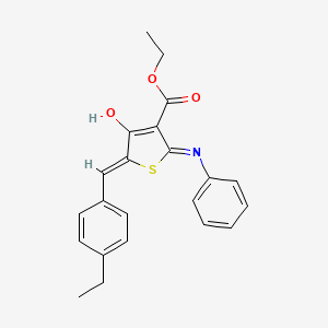 ethyl 2-anilino-5-(4-ethylbenzylidene)-4-oxo-4,5-dihydro-3-thiophenecarboxylate