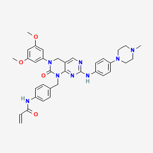 B612009 N-(4-((3-(3,5-Dimethoxyphenyl)-7-((4-(4-methylpiperazin-1-yl)phenyl)amino)-2-oxo-3,4-dihydropyrimido[4,5-d]pyrimidin-1(2H)-yl)methyl)phenyl)acrylamide CAS No. 1633044-56-0