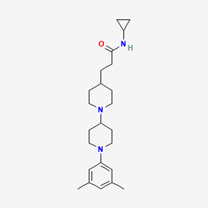 molecular formula C24H37N3O B6120090 N-cyclopropyl-3-[1'-(3,5-dimethylphenyl)-1,4'-bipiperidin-4-yl]propanamide 