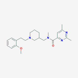 molecular formula C23H32N4O2 B6120111 N-({1-[2-(2-methoxyphenyl)ethyl]-3-piperidinyl}methyl)-N,2,6-trimethyl-4-pyrimidinecarboxamide 