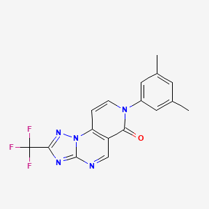 molecular formula C17H12F3N5O B6120128 7-(3,5-dimethylphenyl)-2-(trifluoromethyl)pyrido[3,4-e][1,2,4]triazolo[1,5-a]pyrimidin-6(7H)-one 