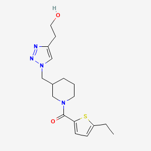 molecular formula C17H24N4O2S B6120181 2-[1-({1-[(5-ethyl-2-thienyl)carbonyl]-3-piperidinyl}methyl)-1H-1,2,3-triazol-4-yl]ethanol 