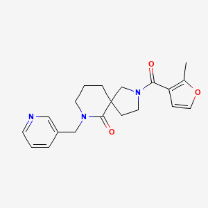 molecular formula C20H23N3O3 B6120183 2-(2-methyl-3-furoyl)-7-(3-pyridinylmethyl)-2,7-diazaspiro[4.5]decan-6-one 